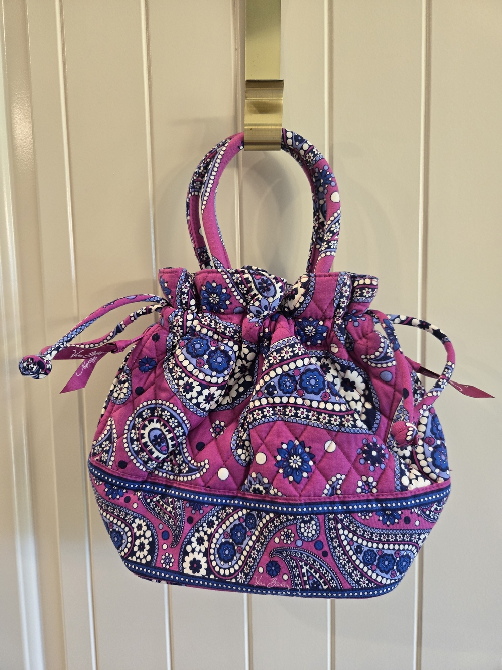 Retired Vera Bradley Emma Boysenberry Satchel Drawstring